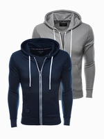 Ombre Clothing Men's zip-up sweatshirt - mix 2