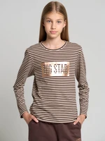 Big Star Kids's T-shirt 180051-804 Dark Brown/Light Brown