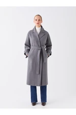 LC Waikiki Women's Jacket Collar Plain Cachet Coat