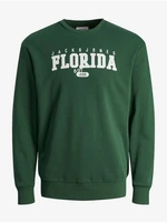 Dark Green Men's Sweatshirt Jack & Jones Cory - Men's