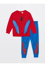 LC Waikiki Crew Neck Spiderman Printed Long Sleeve Boys Sweatshirts And Sweatpants.