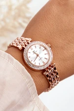 Women's watch with cubic zirconia on a Giorgio bracelet & Dario Rose Gold