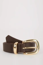 DEFACTO Woman Rectangle Clasp Faux Leather Jean Belt