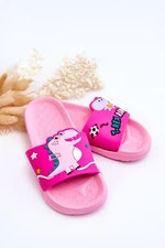 Children's Dinosaur T-Rex Slides Pink Bernis