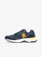 Tommy Hilfiger Yellow-blue men's sneakers with suede details Tommy Jeans