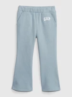 Light blue girls' wide sweatpants with GAP logo