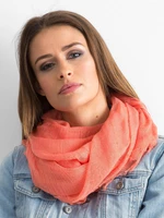 Coral scarf with metallic thread