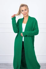 Sweater with bubbles on the sleeve light green