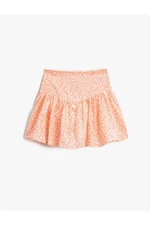 Koton Floral Mini Skirt Flounced