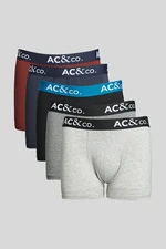 AC&Co / Altınyıldız Classics Men's Multicolored 5-pack Cotton Flexible Boxer