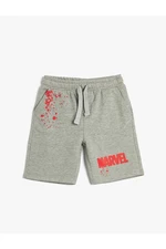 Koton Marvel Shorts Licensed Tie Waist Pocket Cotton