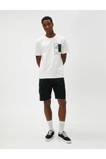 Koton Cargo Shorts Tie Waist, Pocket Detail, Slim Fit.