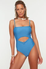 Trendyol Dark Blue Cut-Out Detailed Swimsuit