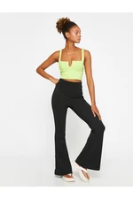 Koton High Waist Spanish Leg Pants