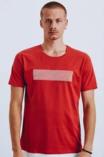 Red men's Dstreet T-shirt with print