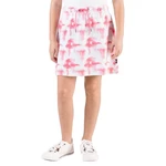Bielo-ružová dievčenská vzorovaná sukňa SAM 73