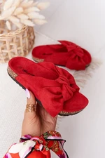 Children's cork slippers red Little Wendy