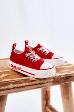 Kids fabric sneakers BIG STAR KK374051 red