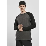 Raglan Contrast LS charcoal/black