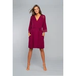 Samaria bathrobe with 3/4 sleeves - burgundy