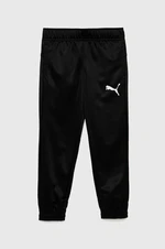 Dětské tepláky Puma ACTIVE Tricot Pants cl B černá barva, s potiskem