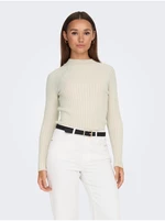 Cream women's ribbed sweater JDY Magda - Ladies