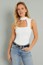 Cool & Sexy Women's Window Blouse White