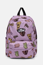 Dětský batoh Vans Old Skool Grom Backpack fialová barva, velký, vzorovaný, VN000H56D451