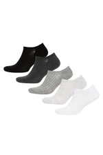 DEFACTO Men's 5-Piece Cotton Sneaker Socks