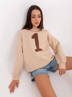 Beige hoodie, oversize fit