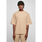 Organic T-shirt with Oversized Sleeve UnionBeige