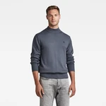 G-STAR Sweater - Premium core mock knit blue