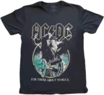 AC/DC Camiseta de manga corta For Those About To Rock Yellow Outlines Unisex Black L