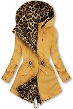 Parkajacke Yellow/Leopardenmuster