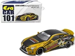 Lexus LC500 RHD (Right Hand Drive) Black and Gold "Racingstar Performance" 1/64 Diecast Model Car by Era Car