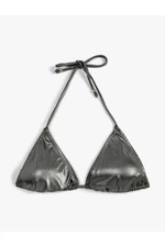 Koton Triangle Bikini Top Glossy Halterneck