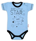 Baby Nellys Body krátký rukáv  Baby Little Star - modré vel.  56