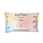 KOLORKY Wet Wipes bamboo 100% biodegradibilní dětské vlhčené ubrousky z bambusové viskózy 60 ks