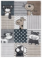 Dětský kusový koberec Fun Pets grey-200x290