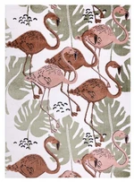 Dětský kusový koberec Fun Flami Flamingos cream-80x150