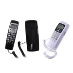 Mini Corded Telephone with Adjustable Ringtones and LCD Display Redialing Dropship