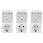 3X Countdown Timer Switch Intelligent Control Plug-in Socket Automatically Closes the Socket EU Plug