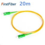 FirstFiber 20m SC APC to SC APC G657A Fiber Patch Cable, Jumper, Patch Cord Simplex 2.0mm PVC OS2 SM Bend Insensitive