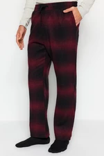 Trendyol Men's Black Plaid Comfortable Fit Lumberjack Weave Pajama Bottoms.