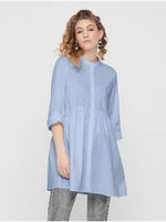 Light blue ladies shirt dress ONLY Ditte - Women