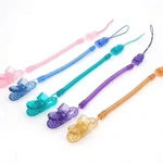 Retractable Elastic Baby Infant Toddler Pacifier Chain Anti-lost Spring Soother Nipple Clip Chain Holder Strap Baby Chew Toy