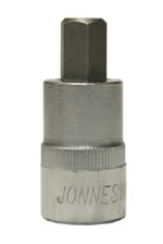 Zástrčné hlavice Imbus, 1/2", velikosti H4-H19, délka 55 mm - JONNESWAY Profil: Imbus, Velikost čtyřhranu: 1/2", Velikost: H12
