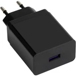 Sieťová nabíjačka WG 1xUSB 22,5W + kábel USB-C 5A, čierna