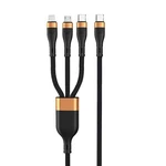 3v1 Kábel WG USB-C/Lightning/Micro na USB-C, 1,5m,až 100W,čierna