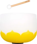 Sela 10" Crystal Singing Bowl Lotus 432 Hz E - Yellow (Solar Plexus Chakra) incl. 1 Wood Mallet Percusión para musicoterapia